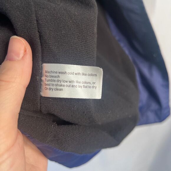 CG Habitats Navy Blue Snap Button Up "MT Terrain Parks" Windbreaker Size XL - Picture 10 of 12